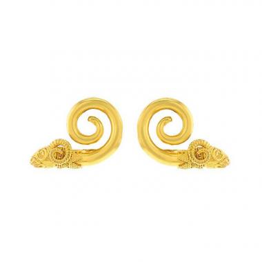 Pendientes Lalaounis Animal Head en oro amarillo