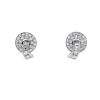 Vintage Art Déco small earrings in platinium and diamonds - 00pp thumbnail