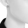 Vintage Art Déco small earrings in platinium and diamonds - Detail D1 thumbnail