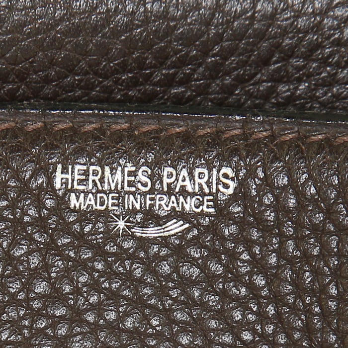Hermes Birkin 35 cm handbag in brown togo leather - Detail D3