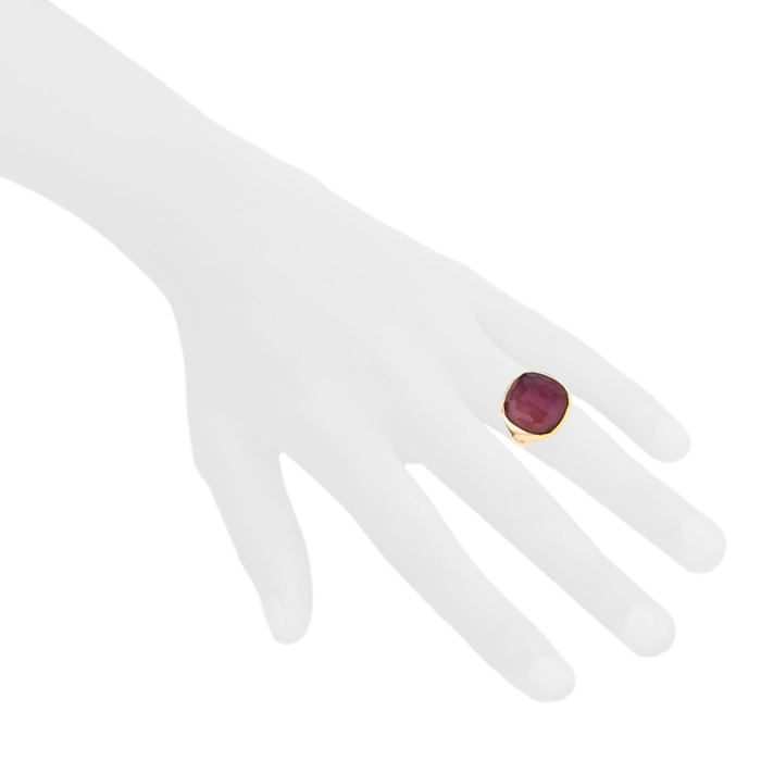 Pomellato Joyce ring in pink gold and quartz - Detail D1