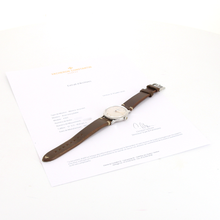 Montre Vacheron Constantin Vintage en acier Vers  1960 - Detail D2