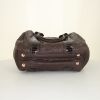 Bolso de mano Balenciaga Whistle en cuero granulado marrón - Detail D4 thumbnail