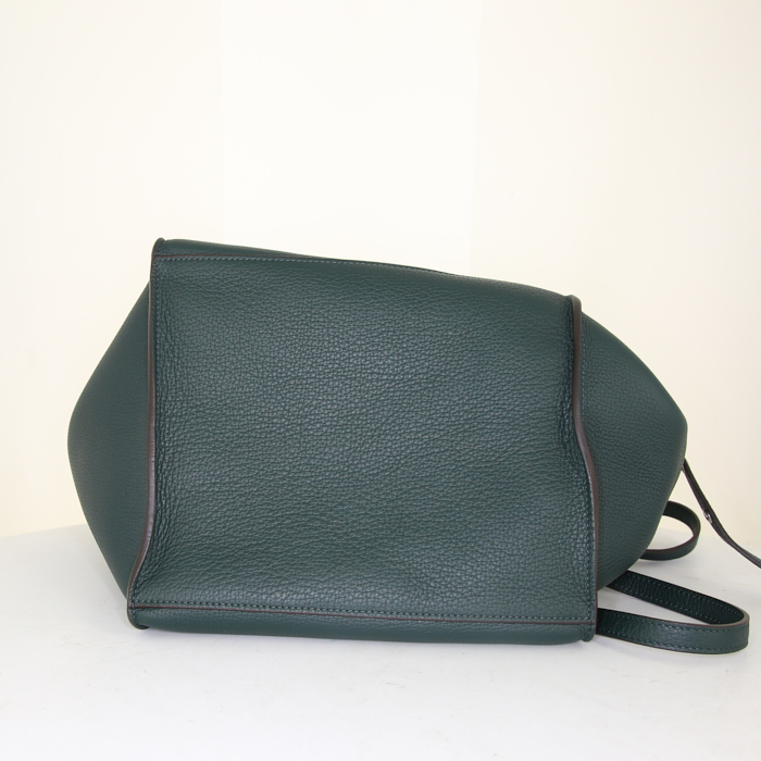 Bolso de mano Celine Big Bag modelo pequeño en cuero granulado verde - Detail D5