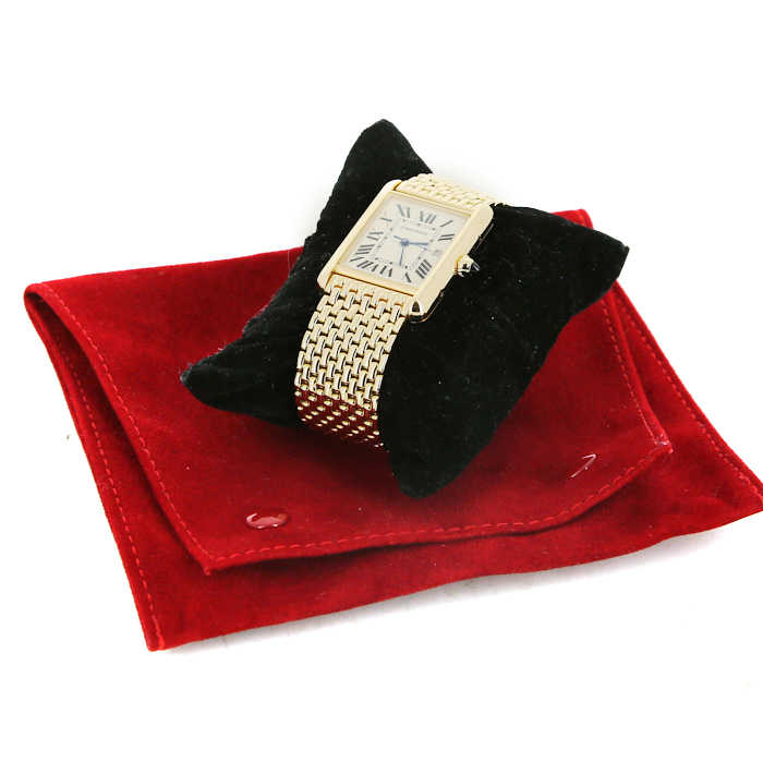 Cartier Tank watch in yellow gold Ref:  2441 Circa  2000 - Detail D2