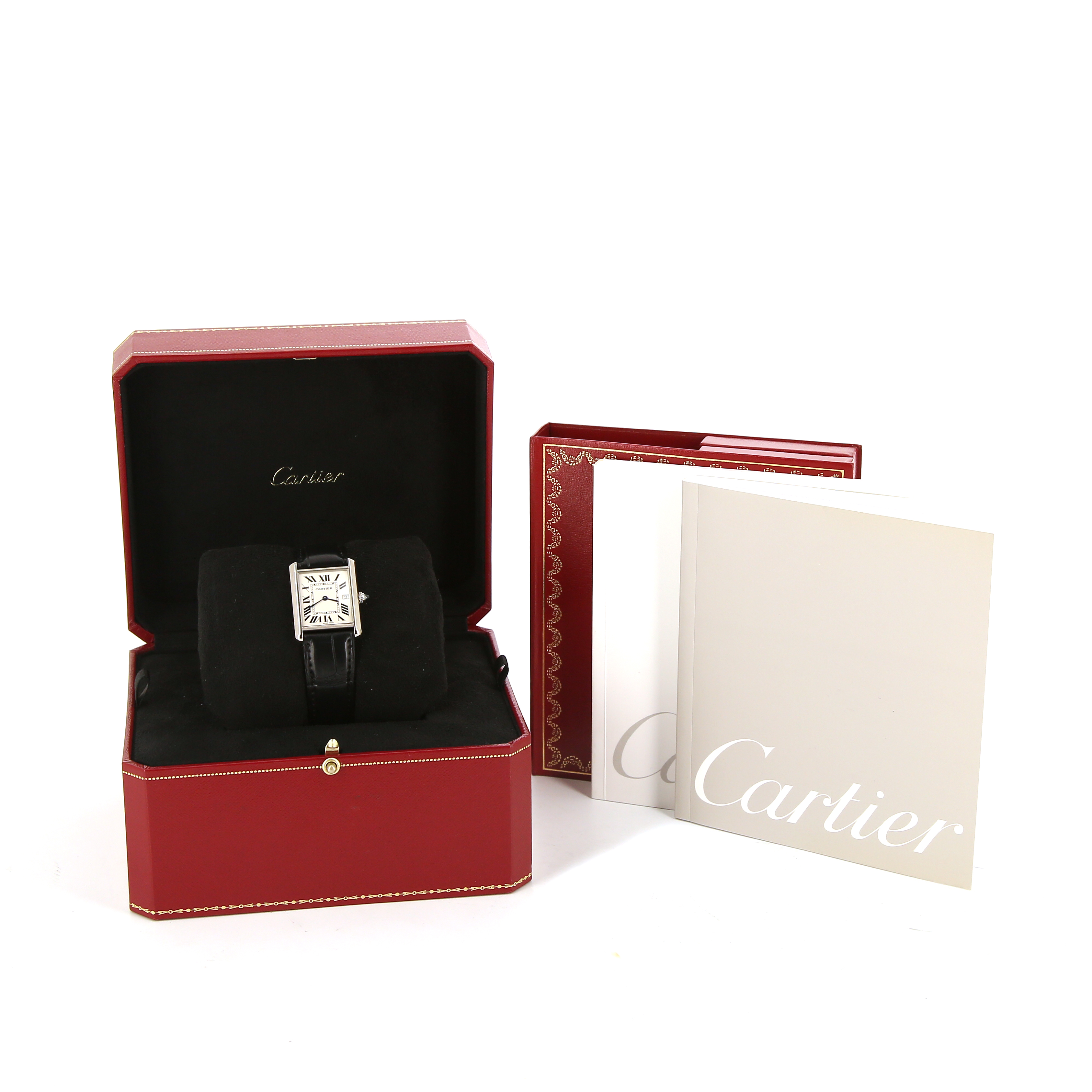 Cartier Tank watch in white gold Circa  2008 - Detail D2