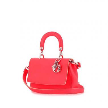 Borsa a tracolla Dior Be Dior modello piccolo in pelle martellata rosa