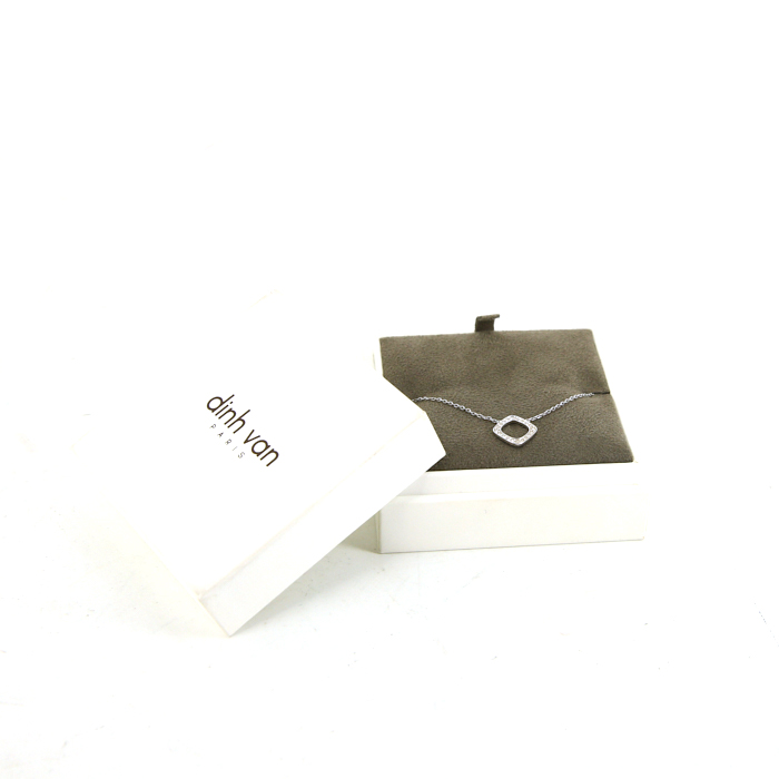 Dinh Van Impressions necklace in white gold and diamonds - Detail D2