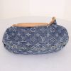 Louis Vuitton Pleaty small model handbag in blue monogram denim canvas and natural leather - Detail D4 thumbnail