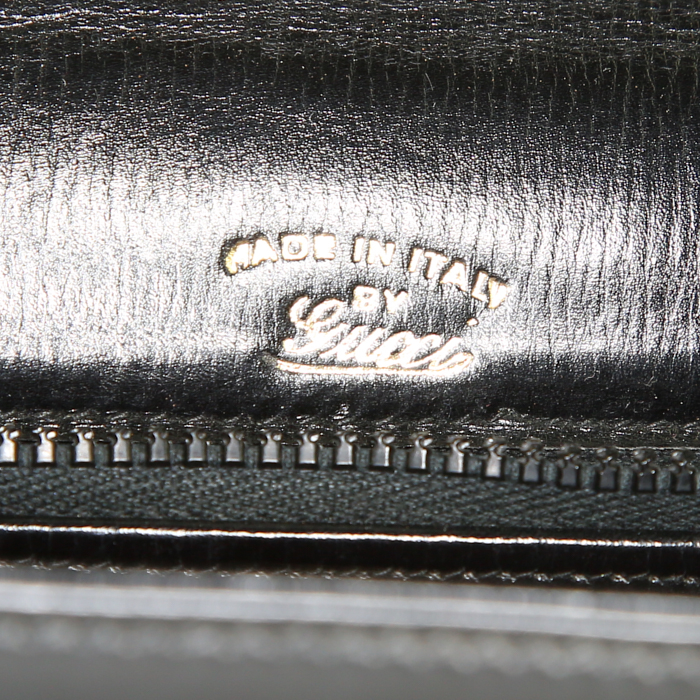 Gucci Gucci Vintage handbag in black leather - Detail D3