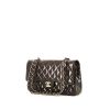 Chanel Timeless Classic handbag in chocolate brown patent quilted leather - 00pp thumbnail
