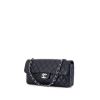 Chanel Baguette shoulder bag in blue quilted leather - 00pp thumbnail