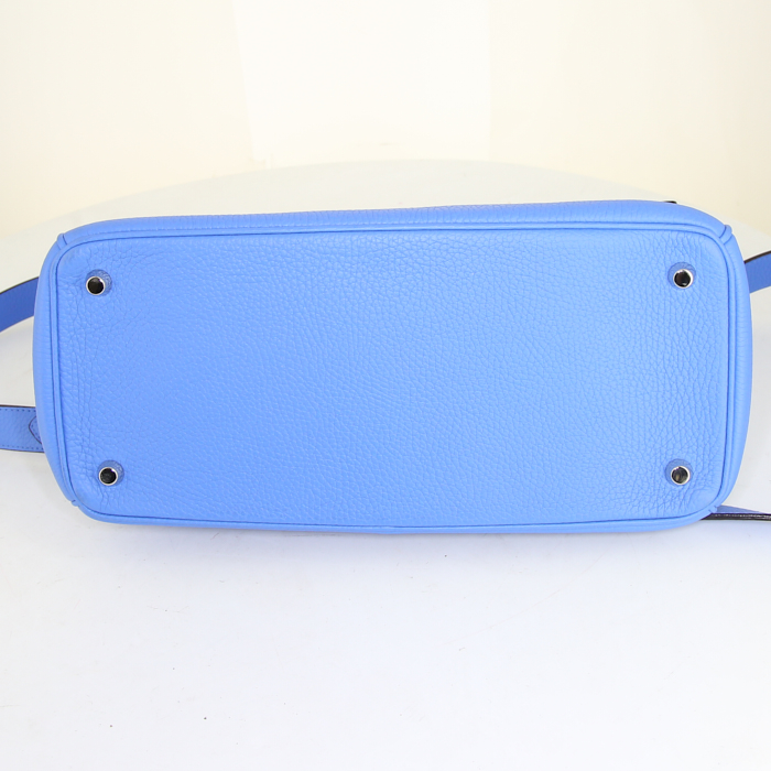 Dior Be Dior large model shoulder bag in blue grained leather - Detail D5