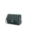 Chanel Timeless jumbo shoulder bag in pigeon blue quilted leather - 00pp thumbnail