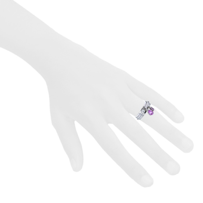 Chaumet Le Grand Frisson ring in white gold, diamond and tourmaline - Detail D1