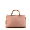 Bolso de mano Gucci Bamboo en cuero color rosa claro - 360 thumbnail