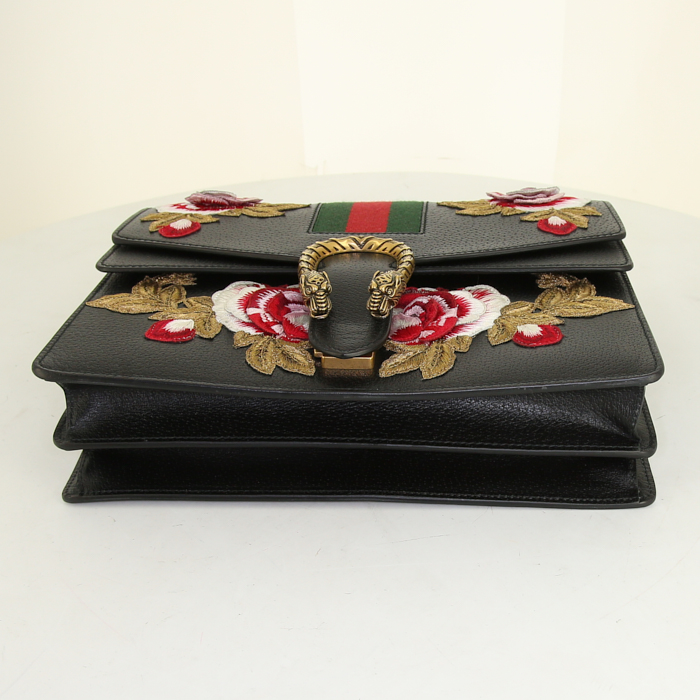Gucci Dionysus bag in black leather - Detail D5