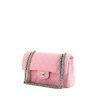 Chanel Timeless shoulder bag in pink jersey canvas - 00pp thumbnail