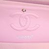 Chanel Timeless shoulder bag in pink jersey canvas - Detail D4 thumbnail