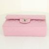 Chanel Timeless shoulder bag in pink jersey canvas - Detail D5 thumbnail