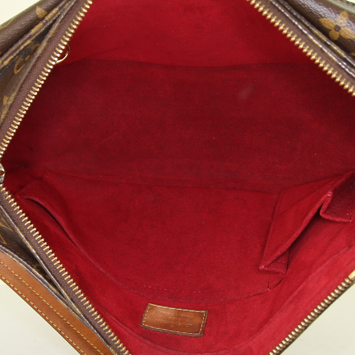 Sac à main Louis Vuitton Multipli Cité en toile monogram marron et cuir naturel - Detail D2