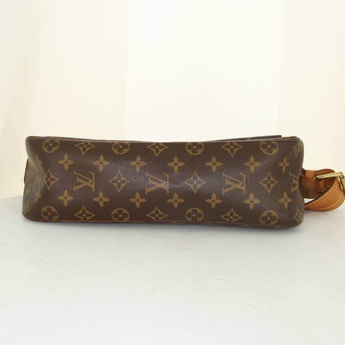 Sac à main Louis Vuitton Multipli Cité en toile monogram marron et cuir naturel - Detail D4