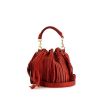 Saint Laurent Emmanuelle small model shoulder bag in red suede - 00pp thumbnail