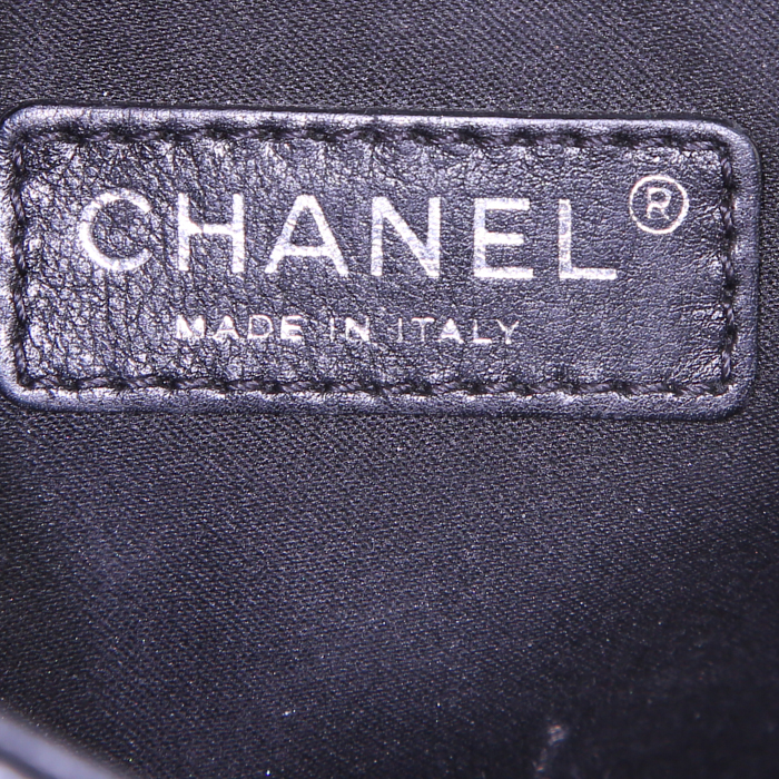 Borsa Chanel in pelle nera e paillettes nere - Detail D4