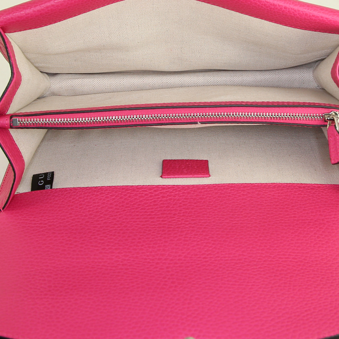 Borsa Gucci Dionysus in pelle rosa con decoro floreale - Detail D3