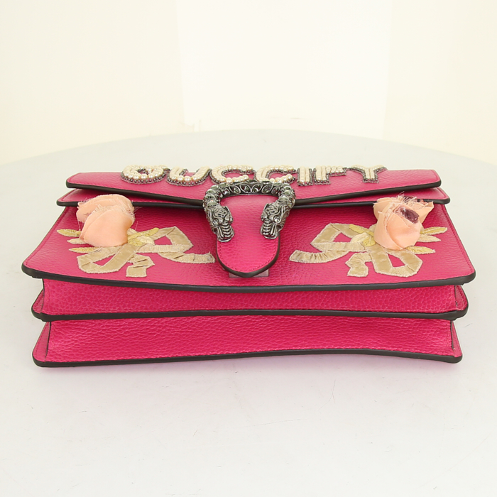Borsa Gucci Dionysus in pelle rosa con decoro floreale - Detail D5