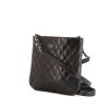 Chanel shoulder bag in black quilted leather - 00pp thumbnail