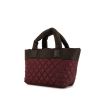 Chanel Coco Cocoon shopping bag in burgundy and black bicolor quilted canvas and black leather - 00pp thumbnail