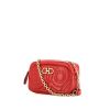 Salvatore Ferragamo Gancini shoulder bag in red quilted leather - 00pp thumbnail