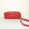 Salvatore Ferragamo Gancini shoulder bag in red quilted leather - Detail D4 thumbnail
