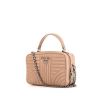 Prada Diagramme shoulder bag in beige quilted leather - 00pp thumbnail