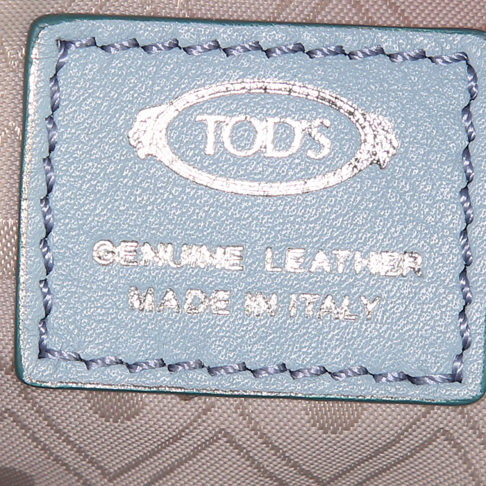 Tod's D-Styling shoulder bag in blue leather - Detail D4