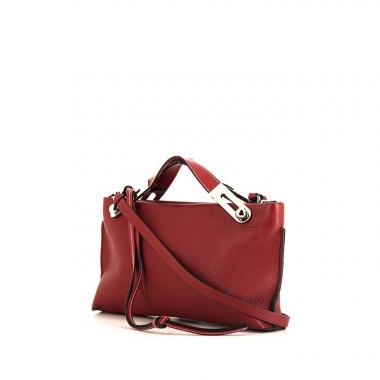 Bolso bandolera Loewe Missy Bag en cuero granulado rojo