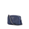 Prada Diagramme shoulder bag in blue quilted leather - 00pp thumbnail