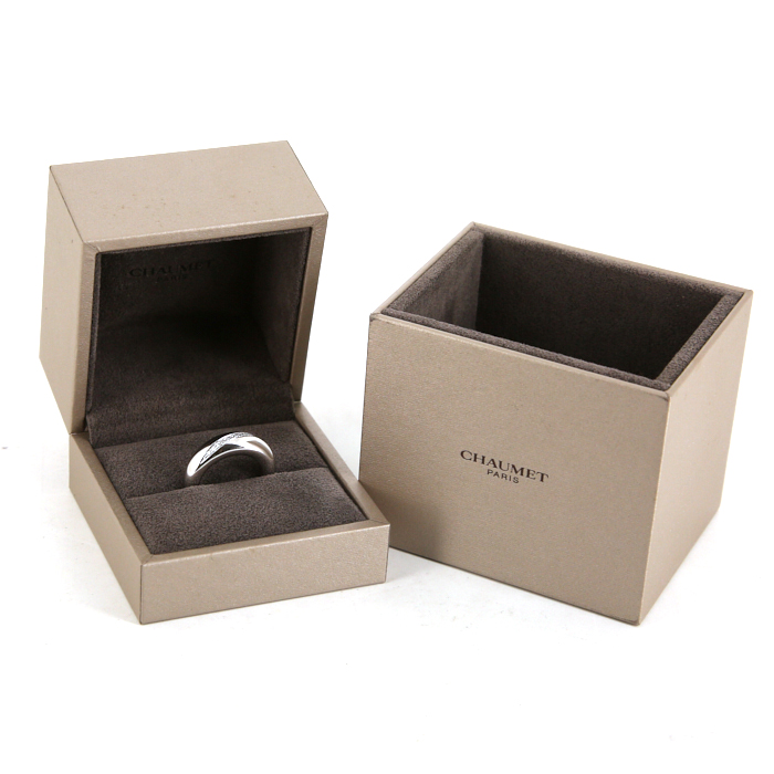 Sortija Chaumet Anneau en oro blanco y diamantes - Detail D2