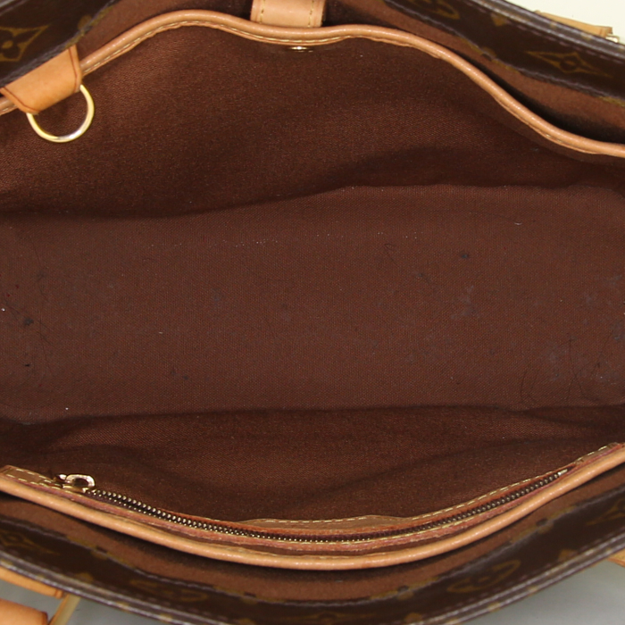 Borsa Louis Vuitton Vavin modello grande in tela monogram marrone e pelle naturale - Detail D2