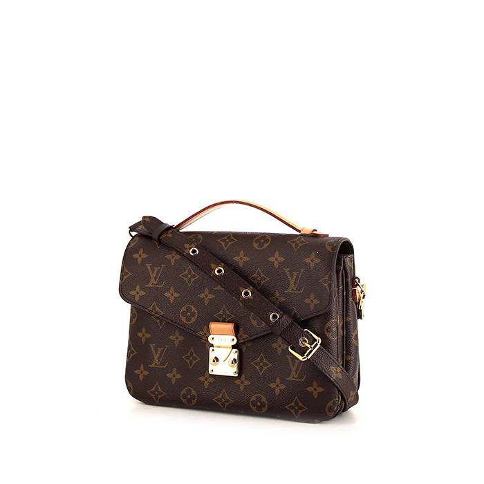 Bolso bandolera Louis Vuitton Trotteur en lona Monogram y cuero natural, Brown Louis Vuitton Monogram Keepall 60 Travel Bag