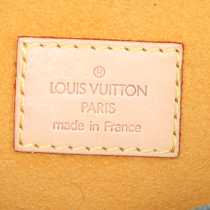 Louis Vuitton Pleaty bag worn on the shoulder or carried in the hand in blue two tones monogram denim canvas and natural leather - Detail D3