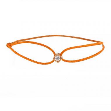 Bracelet Dinh Van Cube en or rose et diamant