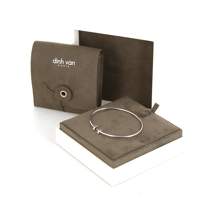 Bracciale Dinh Van Cube in oro bianco e diamanti - Detail D2