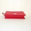 Sac bandoulière Dior Diorama en cuir grainé rouge - Detail D5 thumbnail