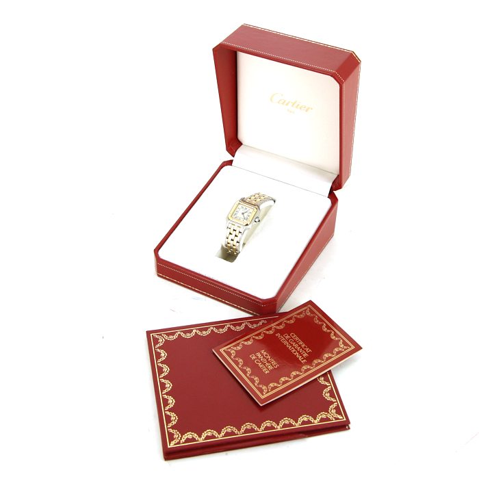 Cartier Panthère watch in gold and stainless steel Ref:  1120 Circa  1996 - Detail D2