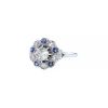 Vintage 1950's ring in white gold,  sapphires and diamonds - 00pp thumbnail