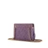 Bolso para llevar al hombro o en la mano Chanel Vintage en ante acolchado violeta - 00pp thumbnail