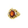 Vintage 1970's ring in yellow gold,  diamonds and citrine - 00pp thumbnail