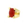 Vintage 1970's ring in yellow gold and coral - 00pp thumbnail